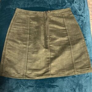Green Suede Skirt NWOT